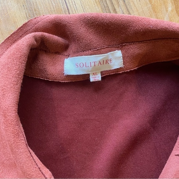 Solitaire Anthro Long Vest Size XL Burnt Orange Autumn - Picture 5 of 5